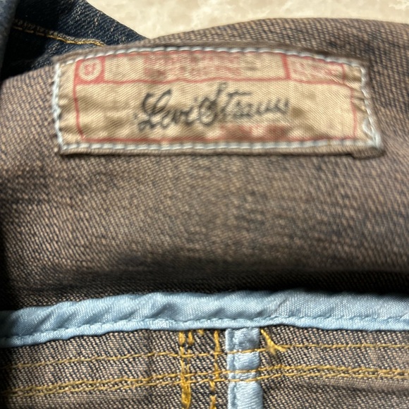 Levi Strauss Denim Blazer with Gold Button Detail SZ S - Picture 5 of 5